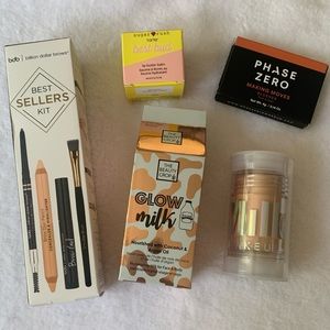 Billion Dollar Brows, Glow Milk, Phase Zero, Sugar Rush, & Milk Products